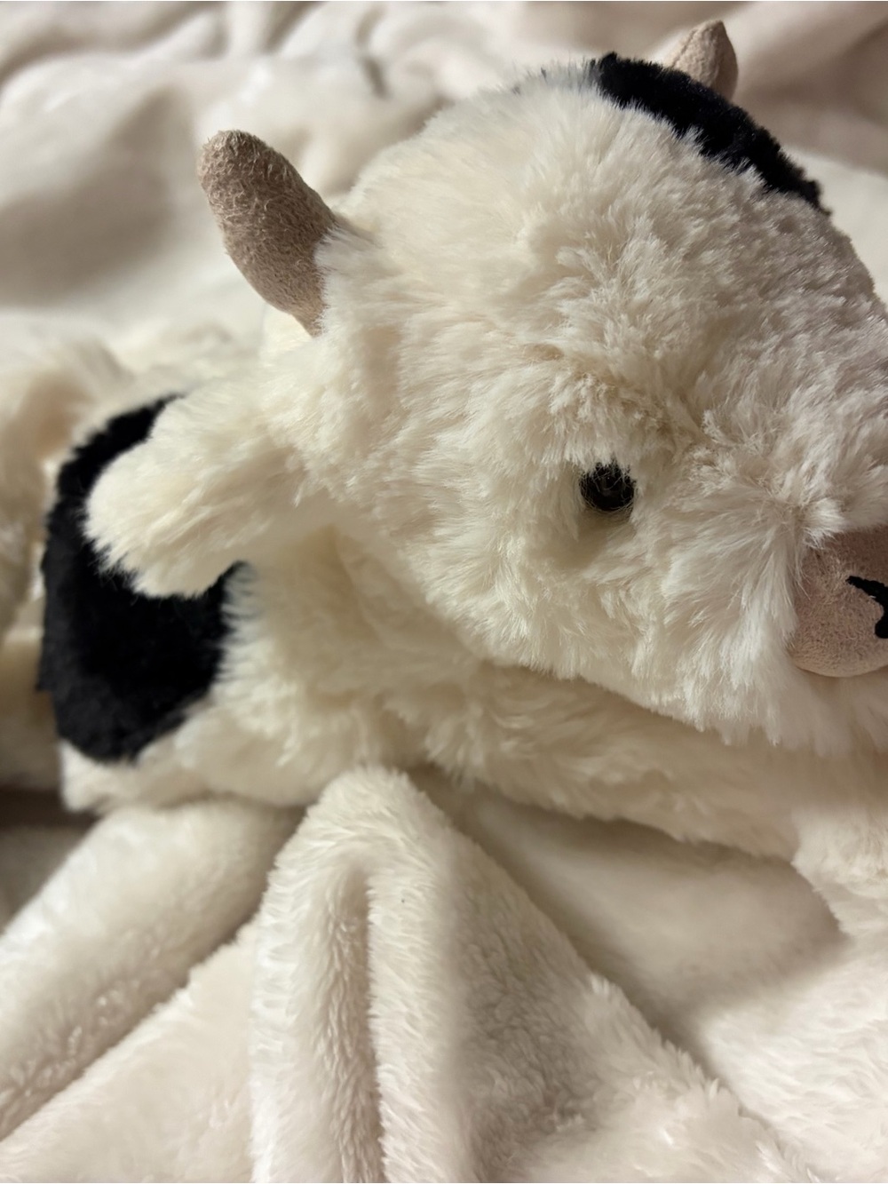 Jellycat Cream and Black Plush Cow Stuffed Animal
